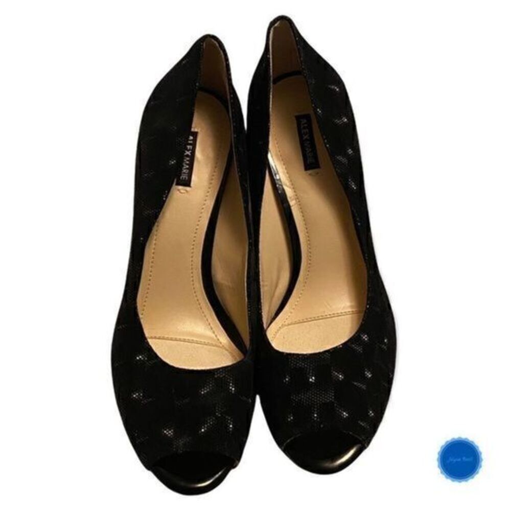 Black slip-on heels